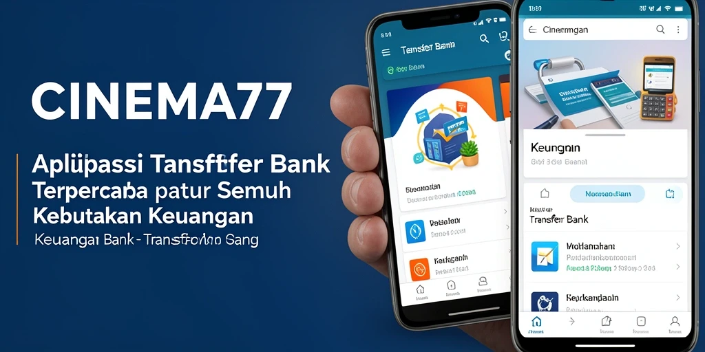 Antarmuka aplikasi CINEMA77 yang memudahkan proses Transfer Bank.