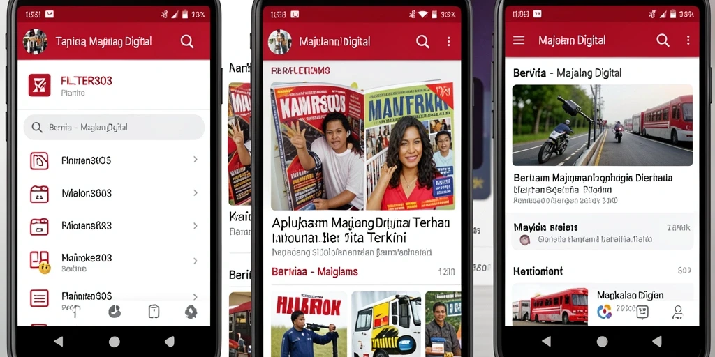 Tampilan antarmuka aplikasi FILTER303 yang menarik dan informatif.