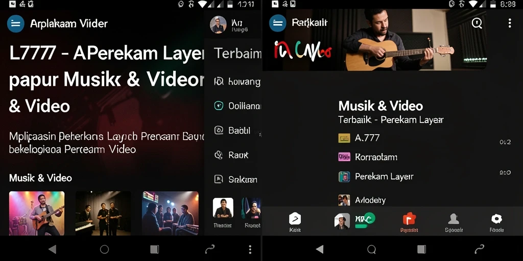 Antarmuka intuitif L777 saat merekam layar.