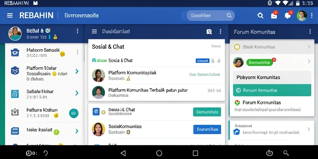 Tampilan antarmuka REBAHIN yang modern dan intuitif.