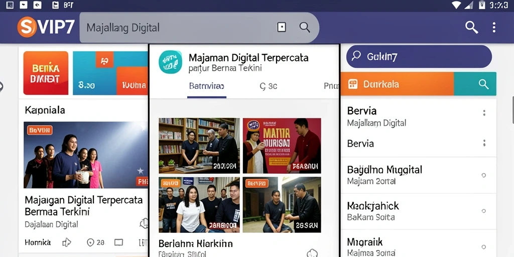 Tampilan antarmuka aplikasi Majalah Digital SVIP7 yang menarik dan informatif.