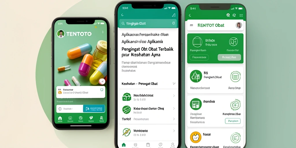 Antarmuka TENTOTO yang sederhana dan fungsional untuk Pengingat Obat.