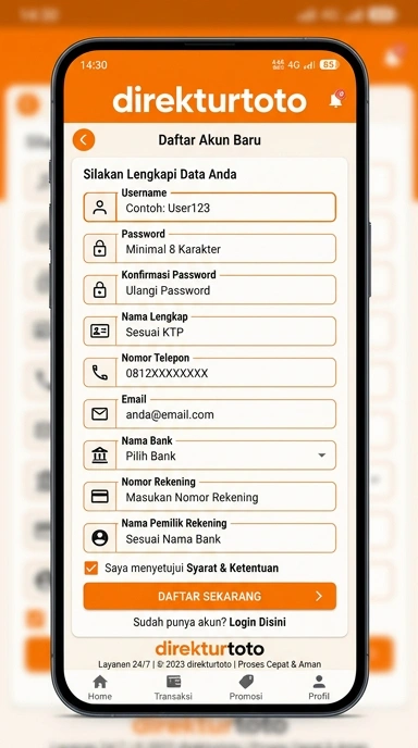 Buat Akun Baru di direkturtoto dengan Mudah