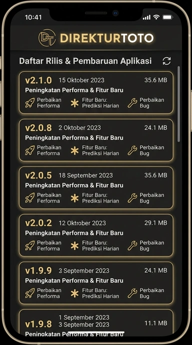 Riwayat Versi Aplikasi Direkturtoto untuk Android